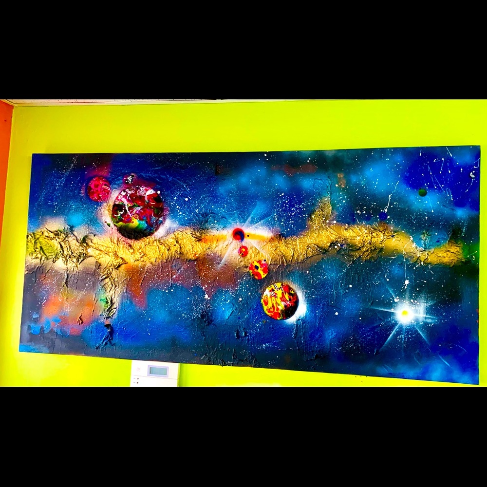 Galaxy Space Acrylic abstract Painting